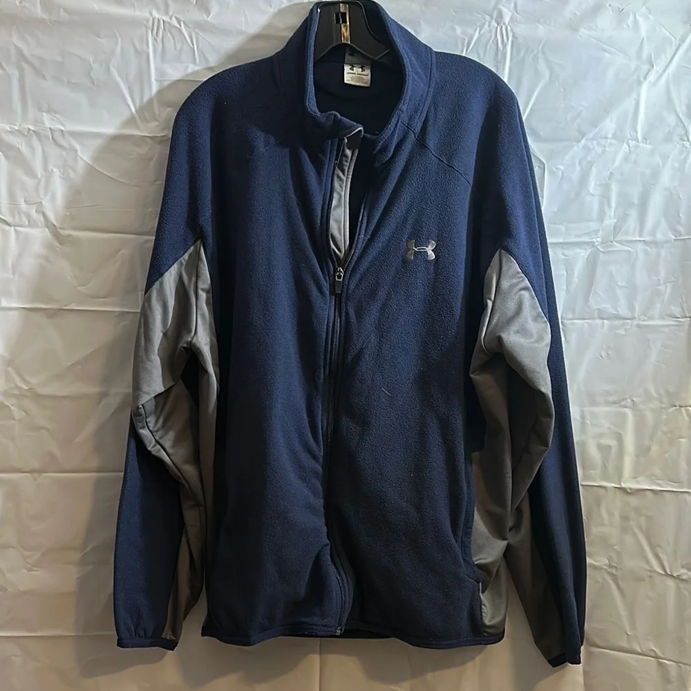 Under Armour Navy and grey full zip Fleece size XL extra large